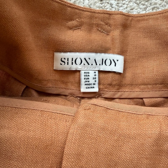 Shona joy | High waisted linen short w/belt | Caramel color - Picture 2 of 3